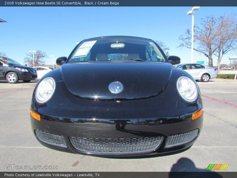 Black / Cream Beige 2008 Volkswagen New Beetle SE Convertible