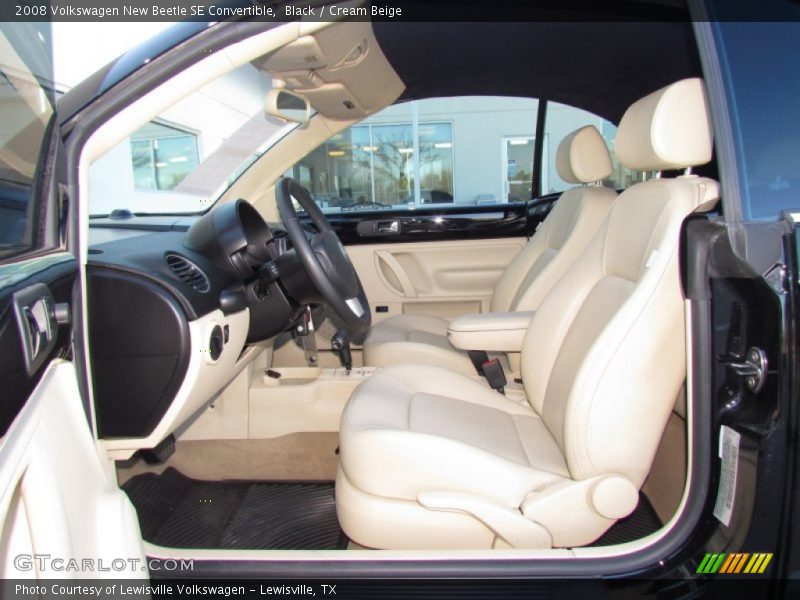 Black / Cream Beige 2008 Volkswagen New Beetle SE Convertible