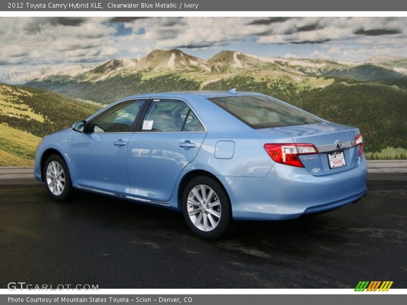 Clearwater Blue Metallic / Ivory 2012 Toyota Camry Hybrid XLE