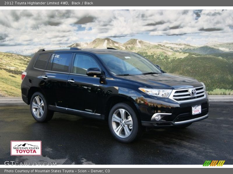 Black / Black 2012 Toyota Highlander Limited 4WD