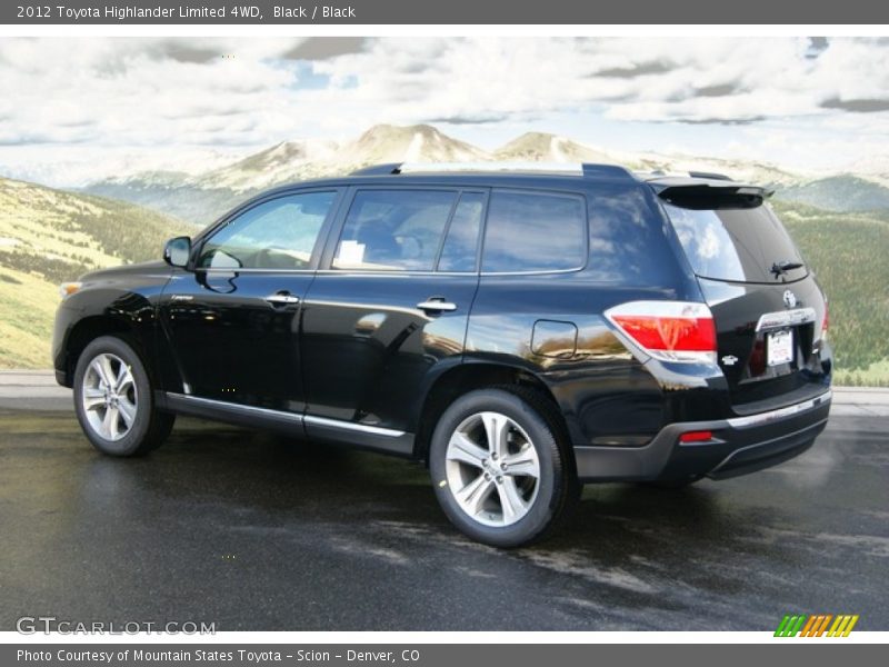 Black / Black 2012 Toyota Highlander Limited 4WD