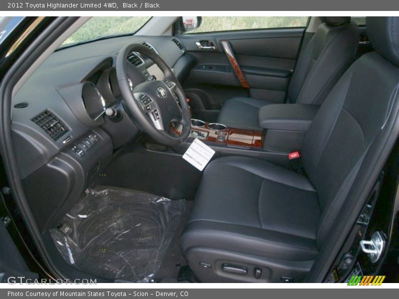 Black / Black 2012 Toyota Highlander Limited 4WD
