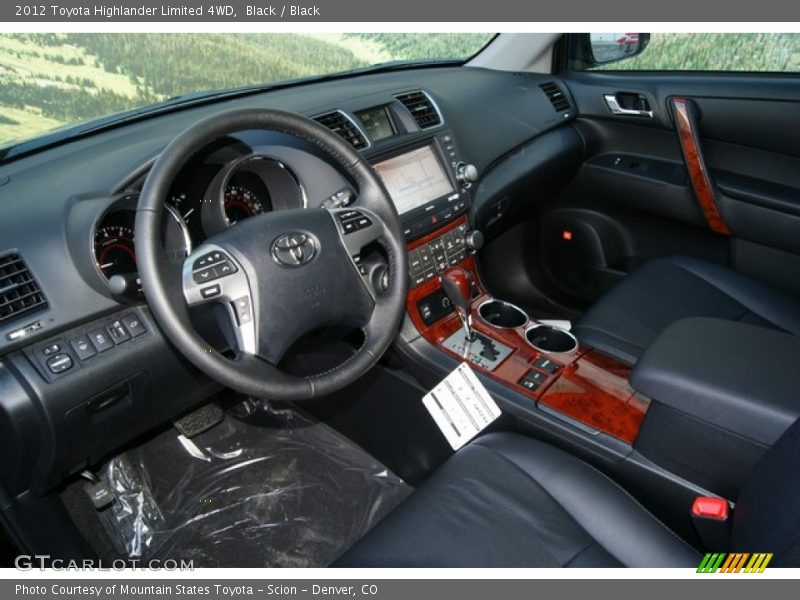 Black / Black 2012 Toyota Highlander Limited 4WD