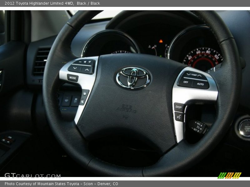 Black / Black 2012 Toyota Highlander Limited 4WD