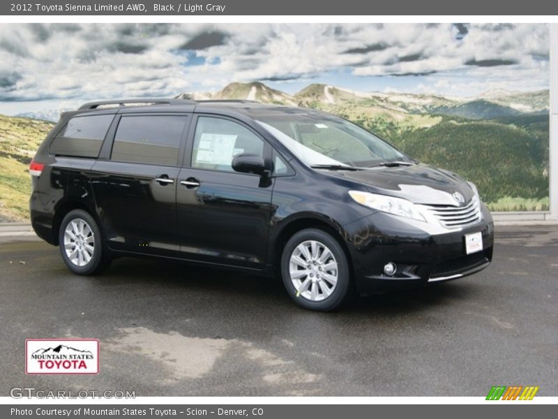 Black / Light Gray 2012 Toyota Sienna Limited AWD