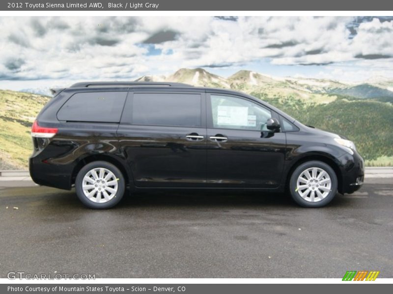 Black / Light Gray 2012 Toyota Sienna Limited AWD