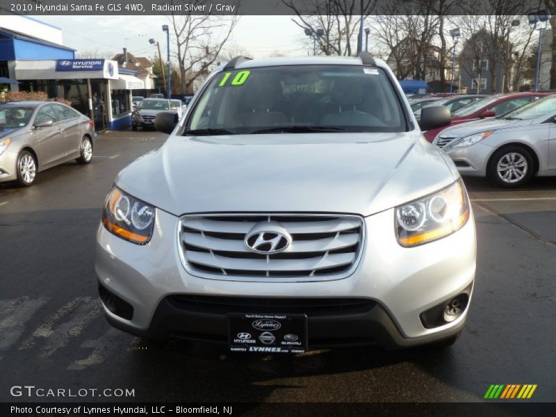 Radiant Silver / Gray 2010 Hyundai Santa Fe GLS 4WD