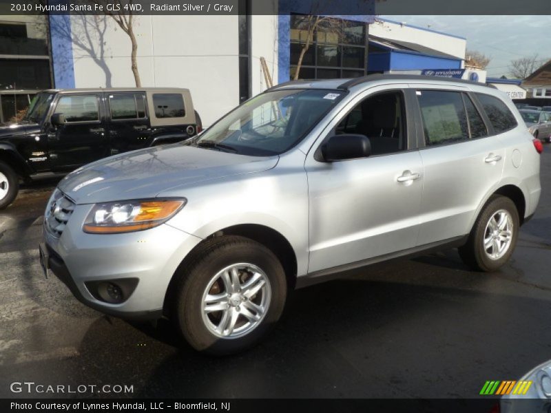 Radiant Silver / Gray 2010 Hyundai Santa Fe GLS 4WD