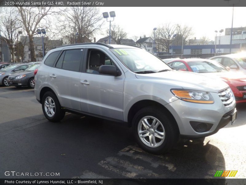 Radiant Silver / Gray 2010 Hyundai Santa Fe GLS 4WD