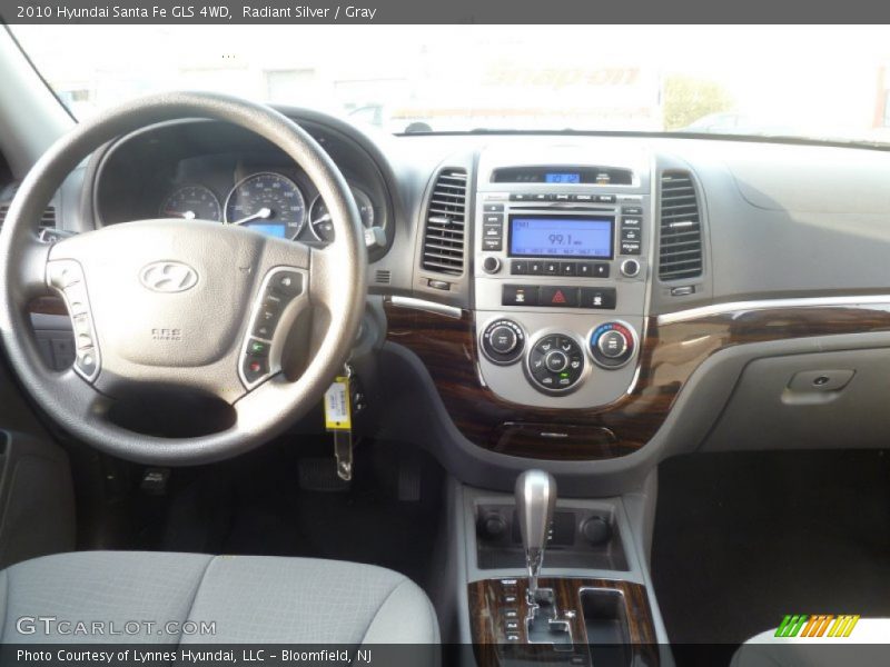 Radiant Silver / Gray 2010 Hyundai Santa Fe GLS 4WD