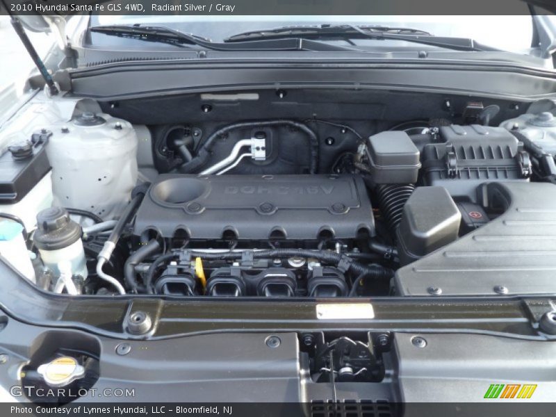 Radiant Silver / Gray 2010 Hyundai Santa Fe GLS 4WD