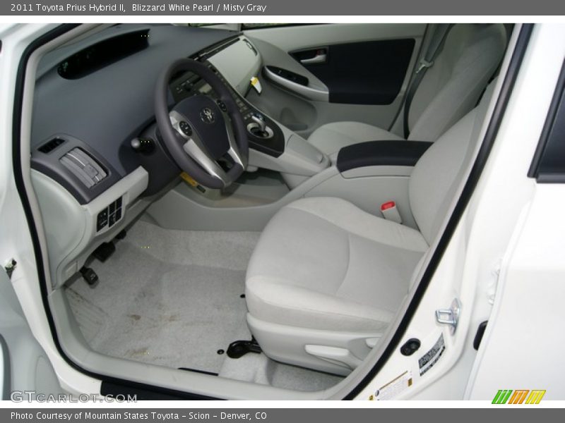 Blizzard White Pearl / Misty Gray 2011 Toyota Prius Hybrid II