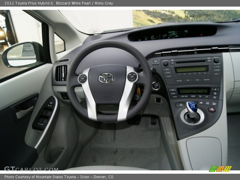 Blizzard White Pearl / Misty Gray 2011 Toyota Prius Hybrid II