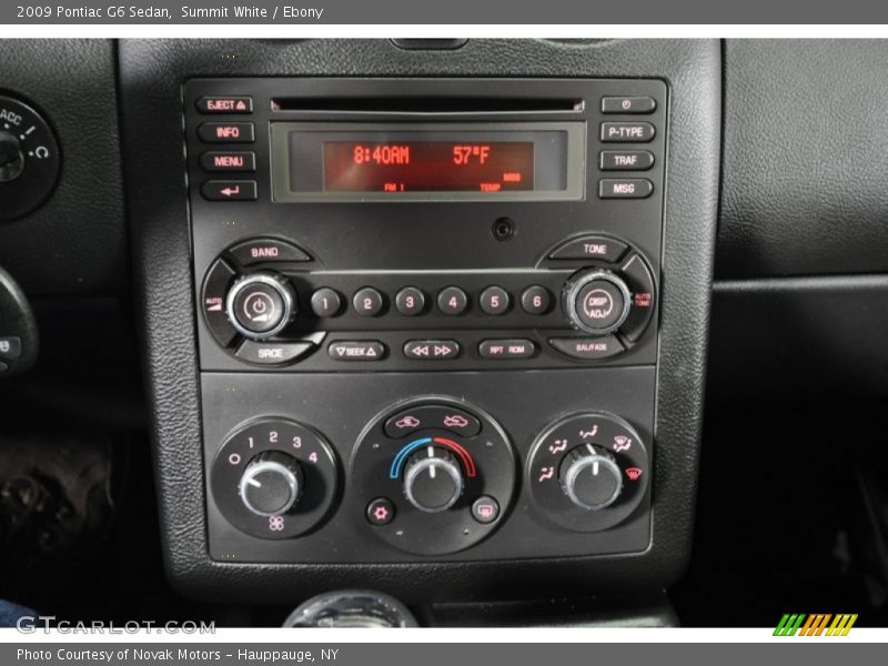 Summit White / Ebony 2009 Pontiac G6 Sedan