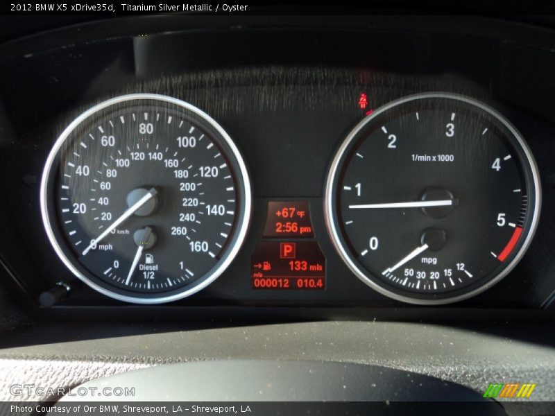 Titanium Silver Metallic / Oyster 2012 BMW X5 xDrive35d