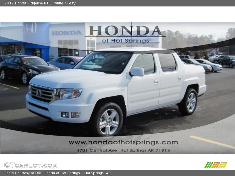 White / Gray 2012 Honda Ridgeline RTL
