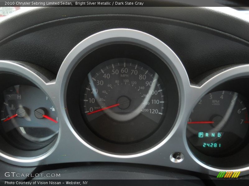 Bright Silver Metallic / Dark Slate Gray 2010 Chrysler Sebring Limited Sedan