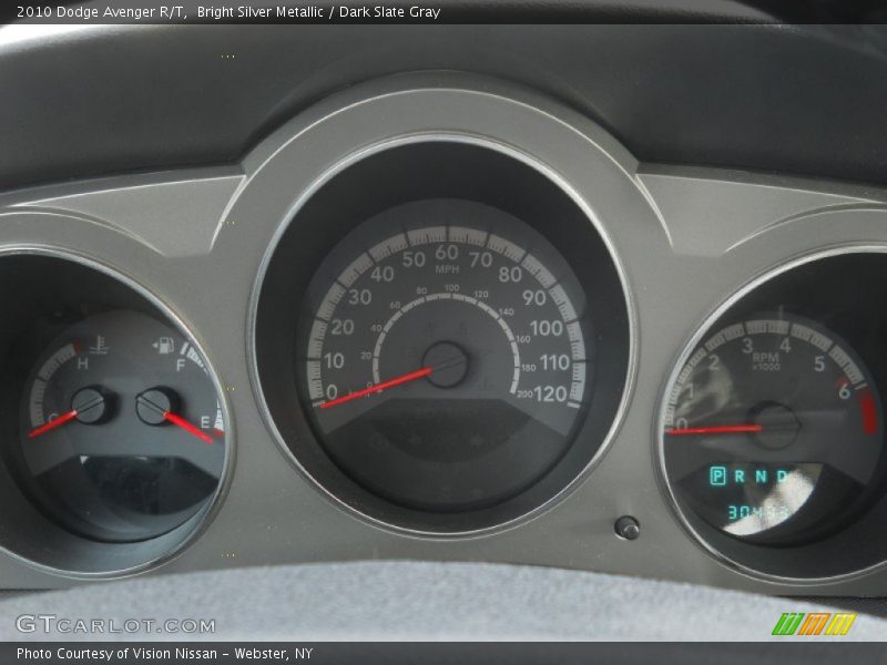 Bright Silver Metallic / Dark Slate Gray 2010 Dodge Avenger R/T