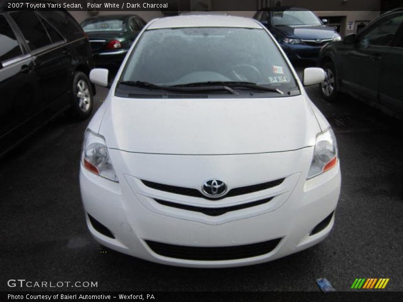 Polar White / Dark Charcoal 2007 Toyota Yaris Sedan