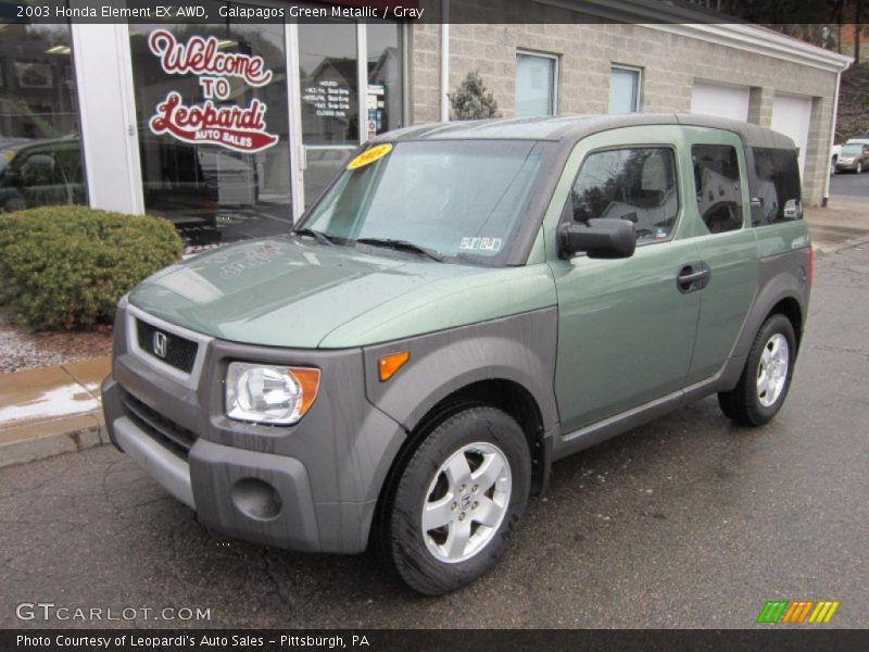 Galapagos Green Metallic / Gray 2003 Honda Element EX AWD