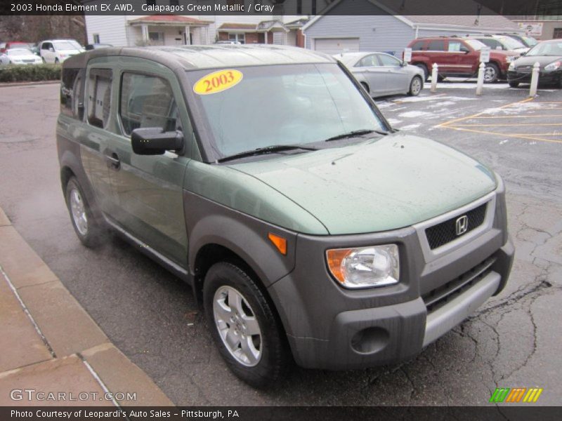Galapagos Green Metallic / Gray 2003 Honda Element EX AWD