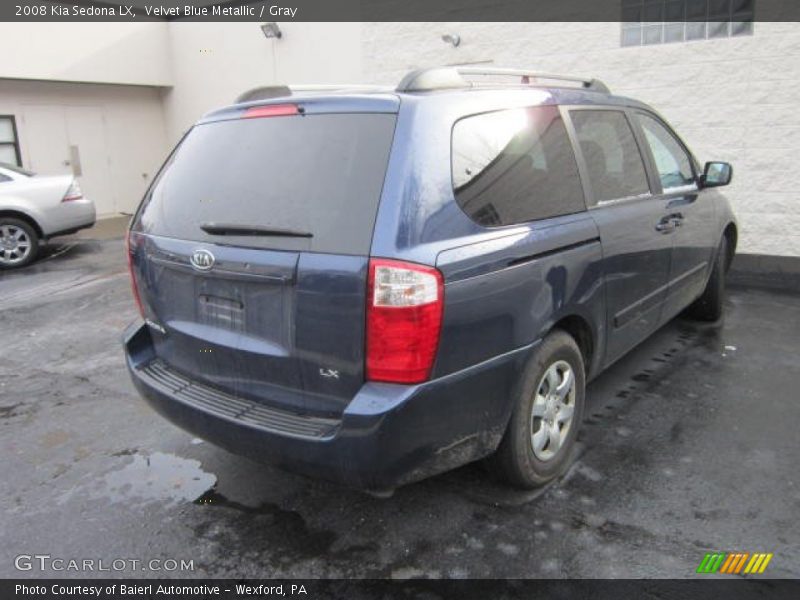 Velvet Blue Metallic / Gray 2008 Kia Sedona LX
