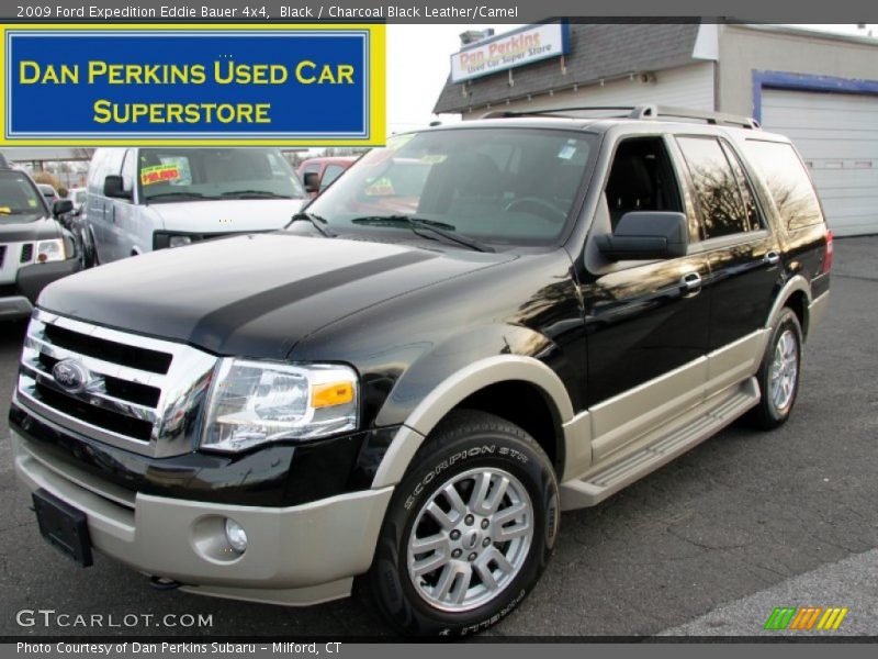 Black / Charcoal Black Leather/Camel 2009 Ford Expedition Eddie Bauer 4x4