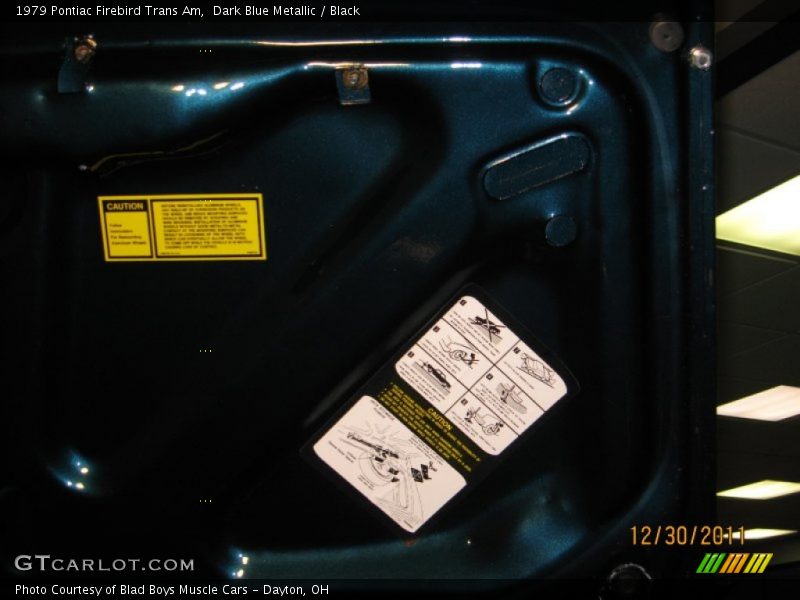 Dark Blue Metallic / Black 1979 Pontiac Firebird Trans Am