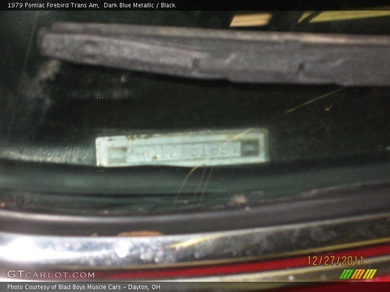 Dark Blue Metallic / Black 1979 Pontiac Firebird Trans Am