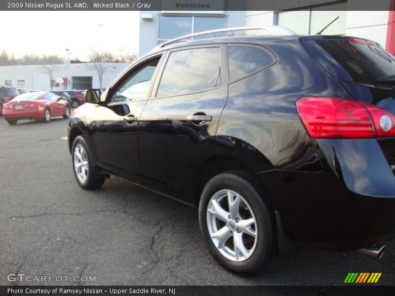 Wicked Black / Gray 2009 Nissan Rogue SL AWD