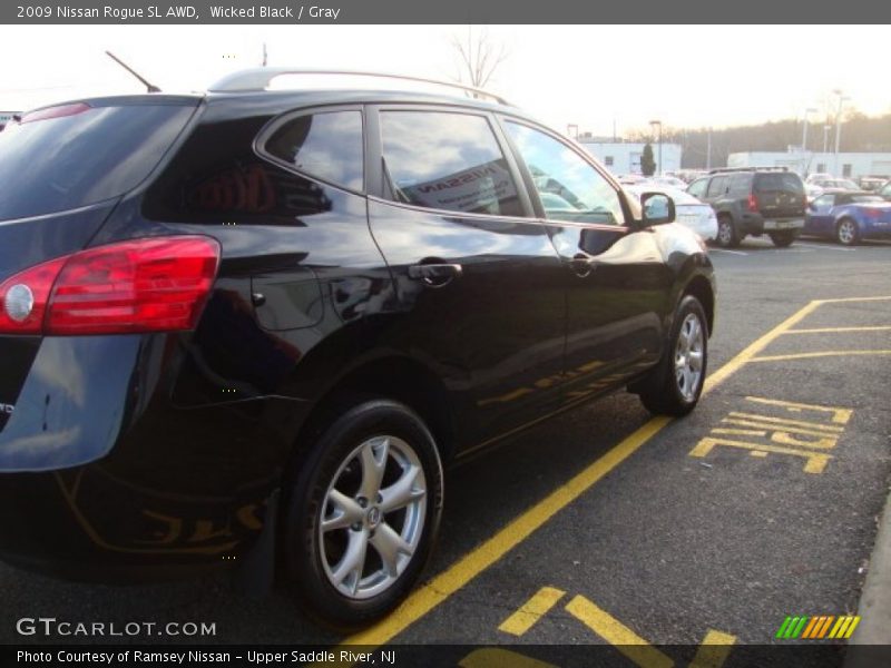 Wicked Black / Gray 2009 Nissan Rogue SL AWD