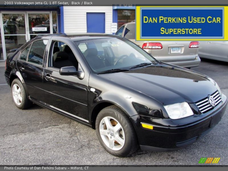 Black / Black 2003 Volkswagen Jetta GL 1.8T Sedan