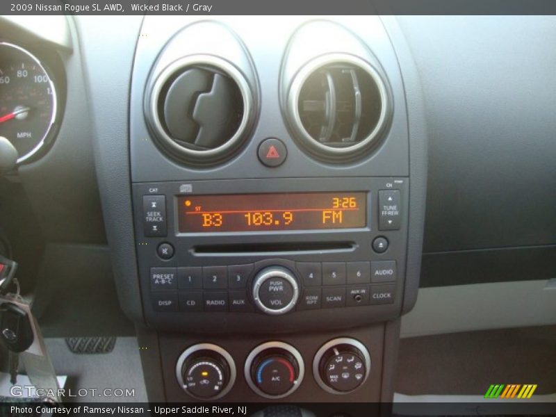 Wicked Black / Gray 2009 Nissan Rogue SL AWD