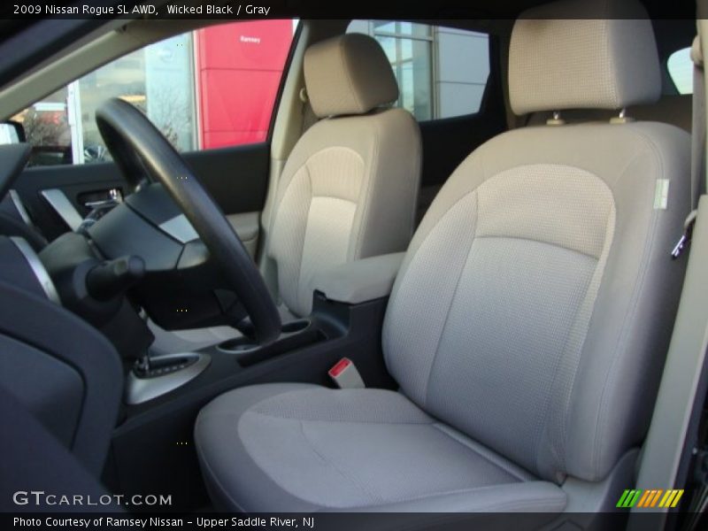 Wicked Black / Gray 2009 Nissan Rogue SL AWD