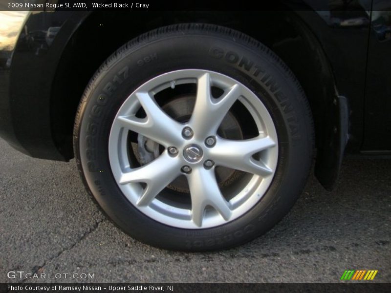 Wicked Black / Gray 2009 Nissan Rogue SL AWD