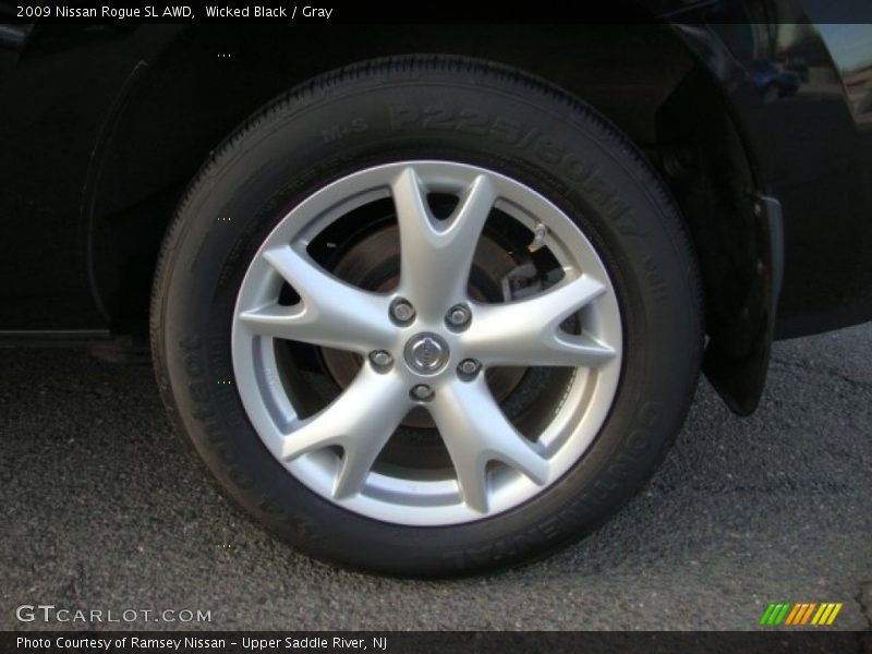 Wicked Black / Gray 2009 Nissan Rogue SL AWD