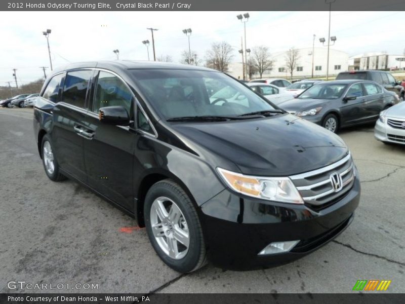 Crystal Black Pearl / Gray 2012 Honda Odyssey Touring Elite