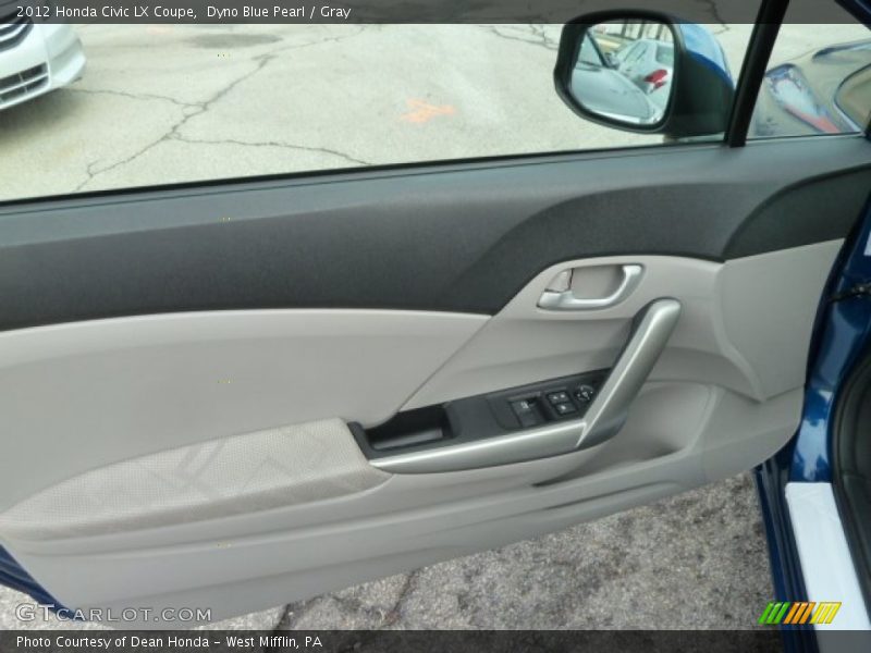 Dyno Blue Pearl / Gray 2012 Honda Civic LX Coupe