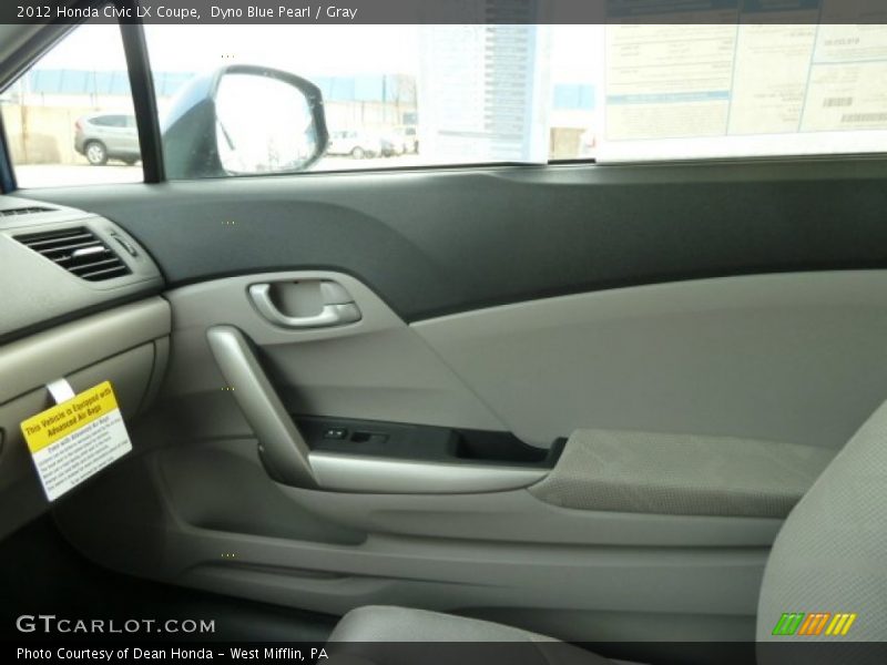Dyno Blue Pearl / Gray 2012 Honda Civic LX Coupe