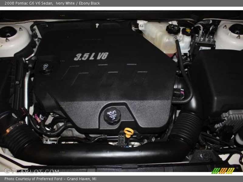 Ivory White / Ebony Black 2008 Pontiac G6 V6 Sedan