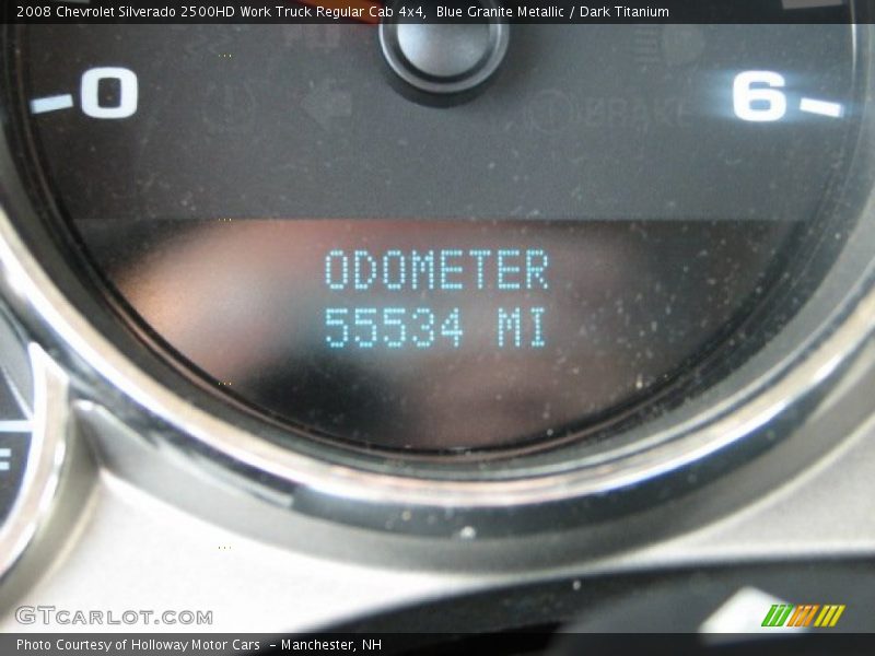 Blue Granite Metallic / Dark Titanium 2008 Chevrolet Silverado 2500HD Work Truck Regular Cab 4x4