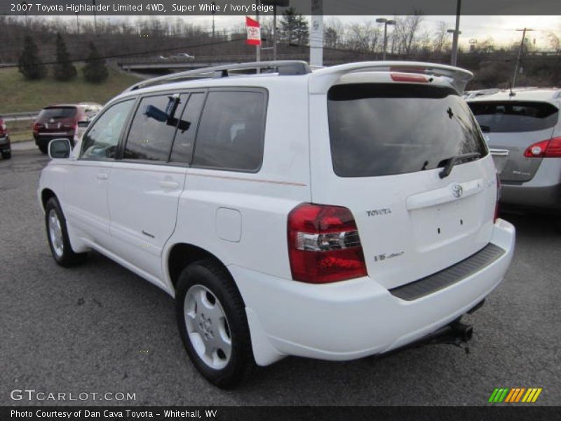 Super White / Ivory Beige 2007 Toyota Highlander Limited 4WD