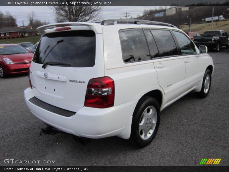 Super White / Ivory Beige 2007 Toyota Highlander Limited 4WD