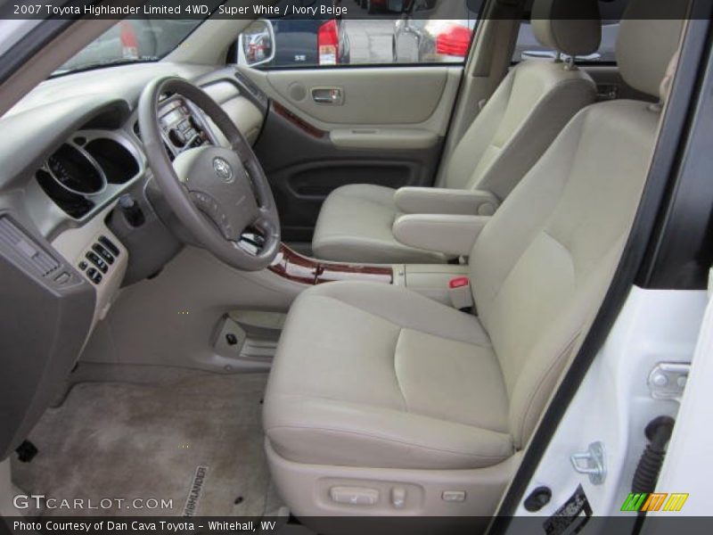 Super White / Ivory Beige 2007 Toyota Highlander Limited 4WD