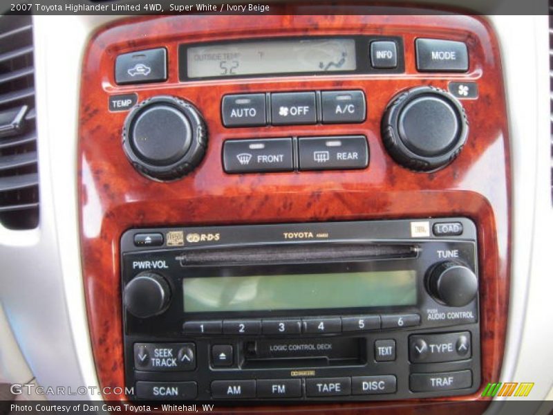 Super White / Ivory Beige 2007 Toyota Highlander Limited 4WD