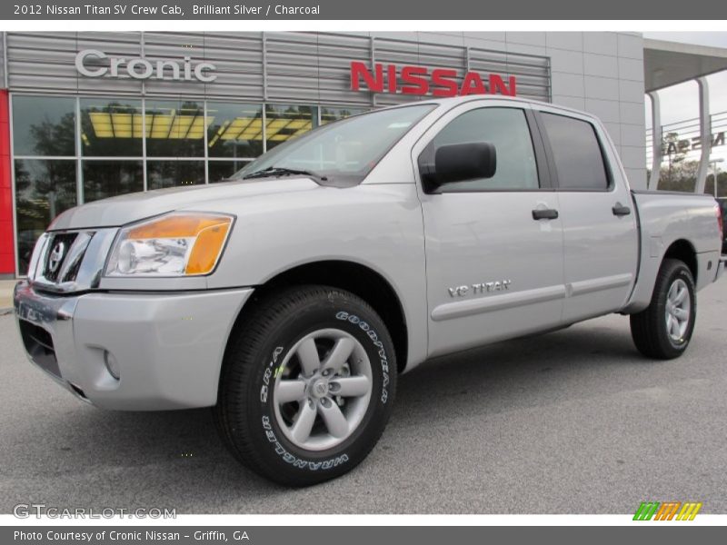 Brilliant Silver / Charcoal 2012 Nissan Titan SV Crew Cab