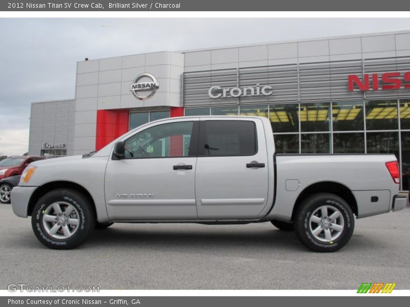 Brilliant Silver / Charcoal 2012 Nissan Titan SV Crew Cab