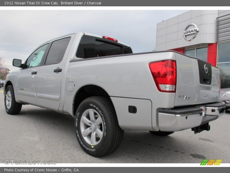Brilliant Silver / Charcoal 2012 Nissan Titan SV Crew Cab