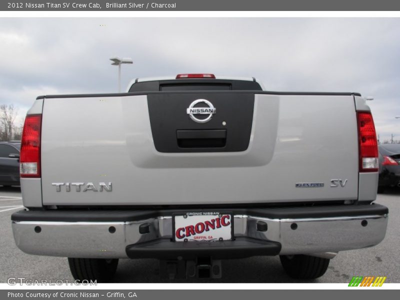 Brilliant Silver / Charcoal 2012 Nissan Titan SV Crew Cab
