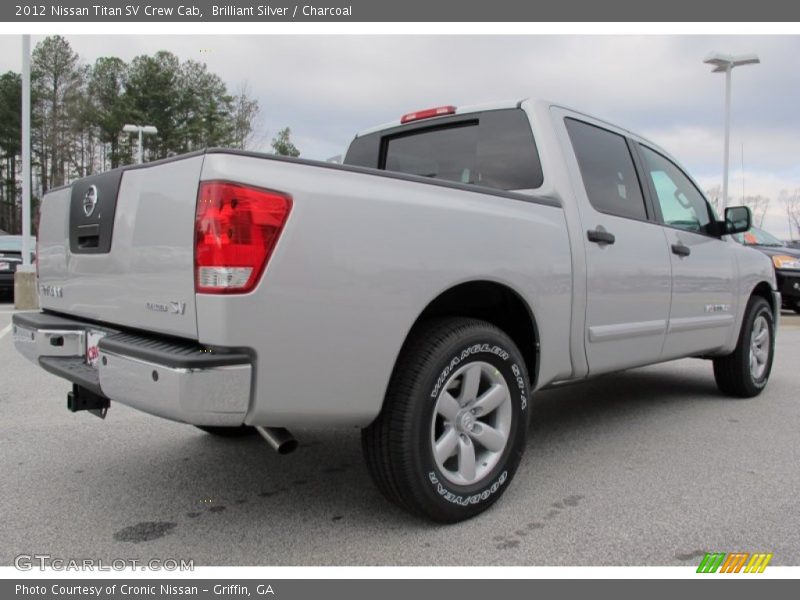 Brilliant Silver / Charcoal 2012 Nissan Titan SV Crew Cab